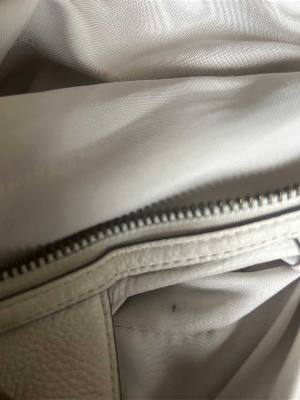 Coach Ivory Pebbled Leather Studded Shoulder Bag - Picture 6 of 9